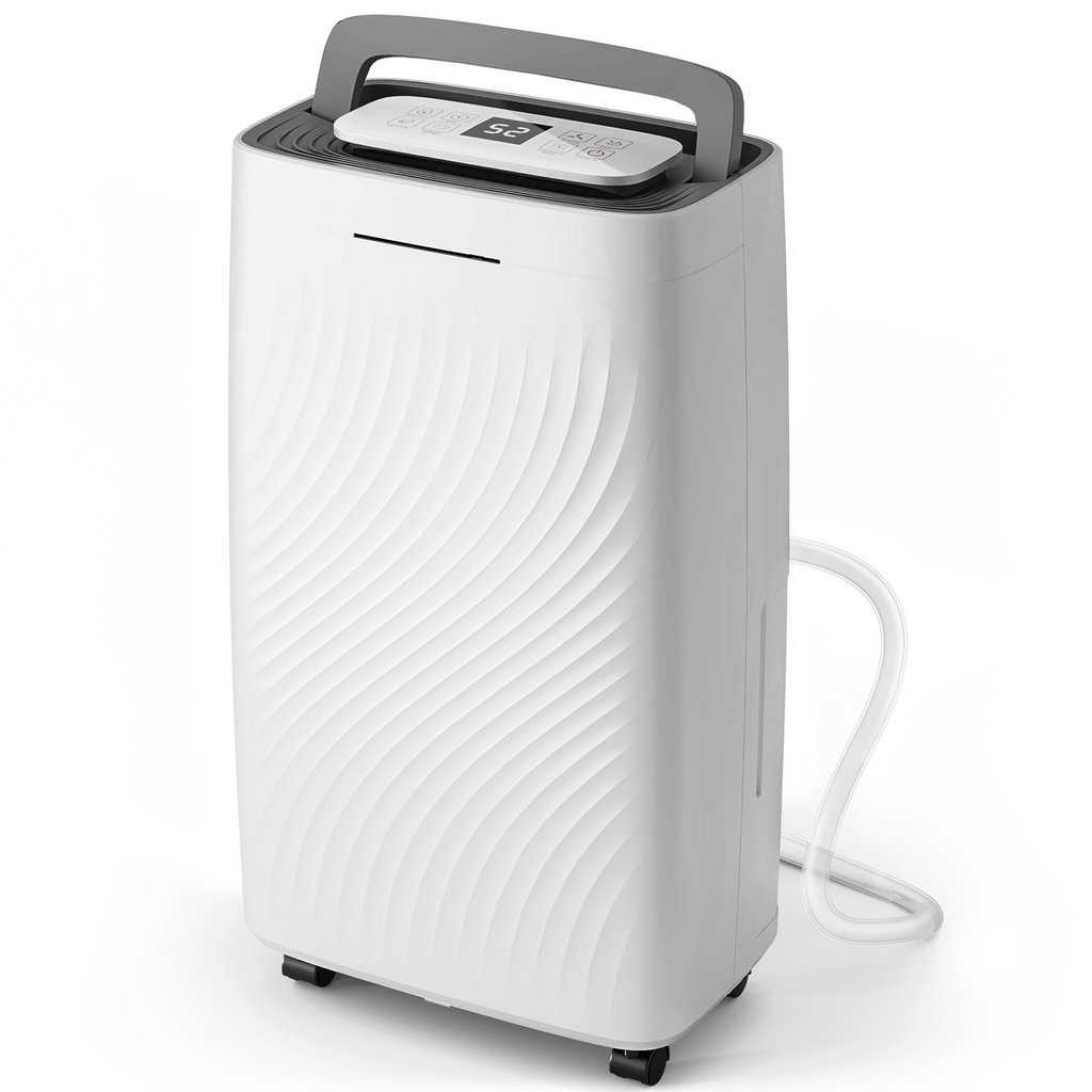 Patiosunny 19-Pint (DOE), Max 80 Pints/D Multi-Function Dehumidifier, 5500 Sq.Ft Coverage Area with 4 Modes, 24H-Timer/Drain Hose/Auto Defrost, Ideal for Large Room, Home, Garage