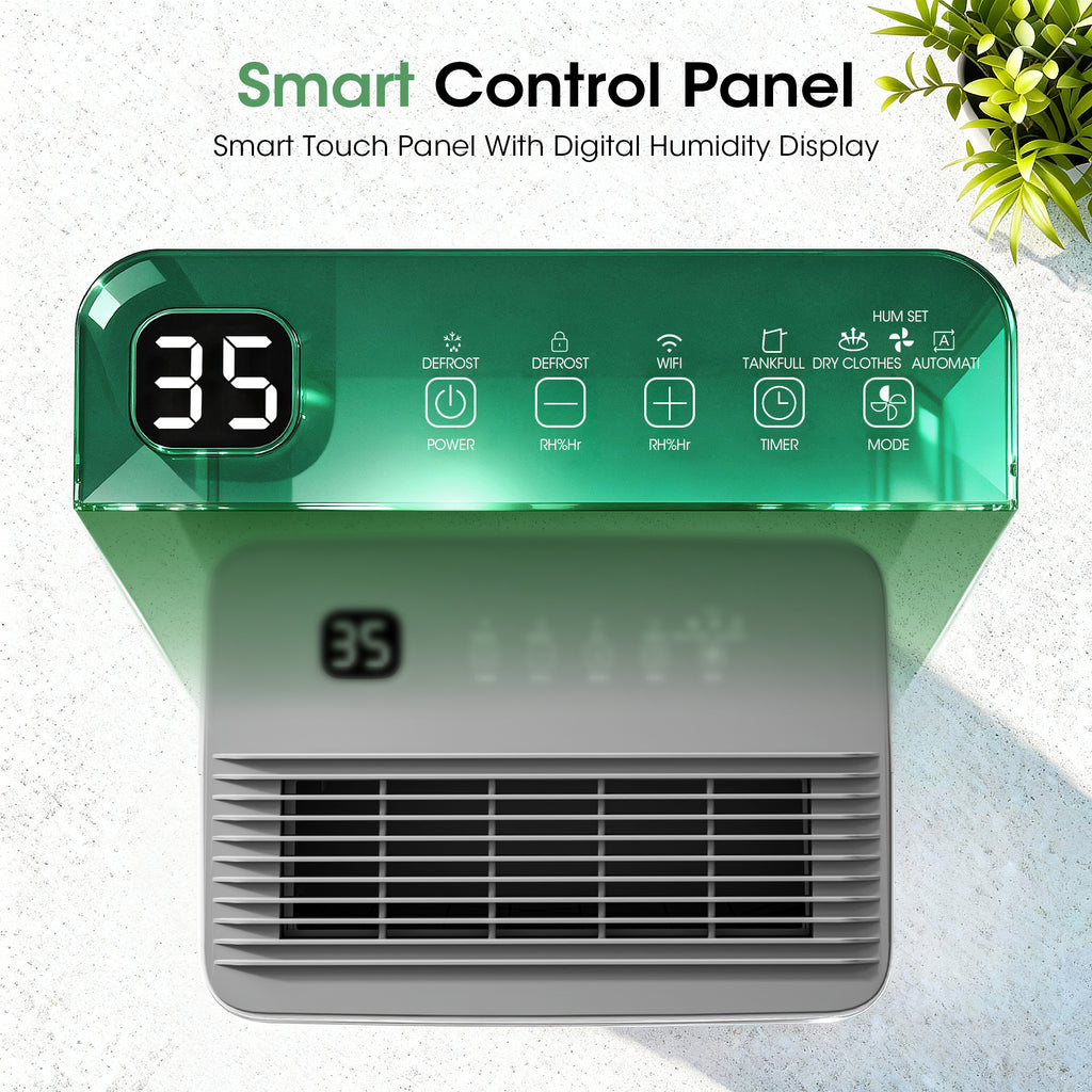 Patiosunny 10-Pint (DOE), Max 35 Pints/D Multi-Function Dehumidifier, 3600 Sq. Ft Coverage Area with App Remote Control, 24H-Timer/Drain Hose/Child lock, for Bedroom/Office/Laundry Room