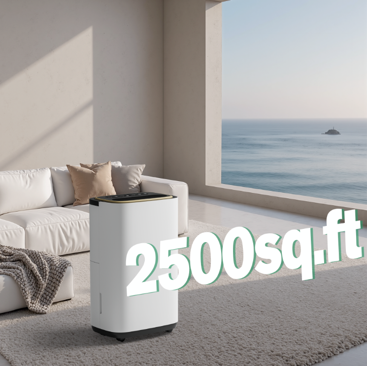 Patiosunny 9-Pint (DOE) Multi-Function Dehumidifier, 3000 Sq. Ft Coverage Area with 3 Modes, 74 OZ Water Tank/24H-Timer/Drain Hose/Child lock, for Bedroom/Office/Laundry Room