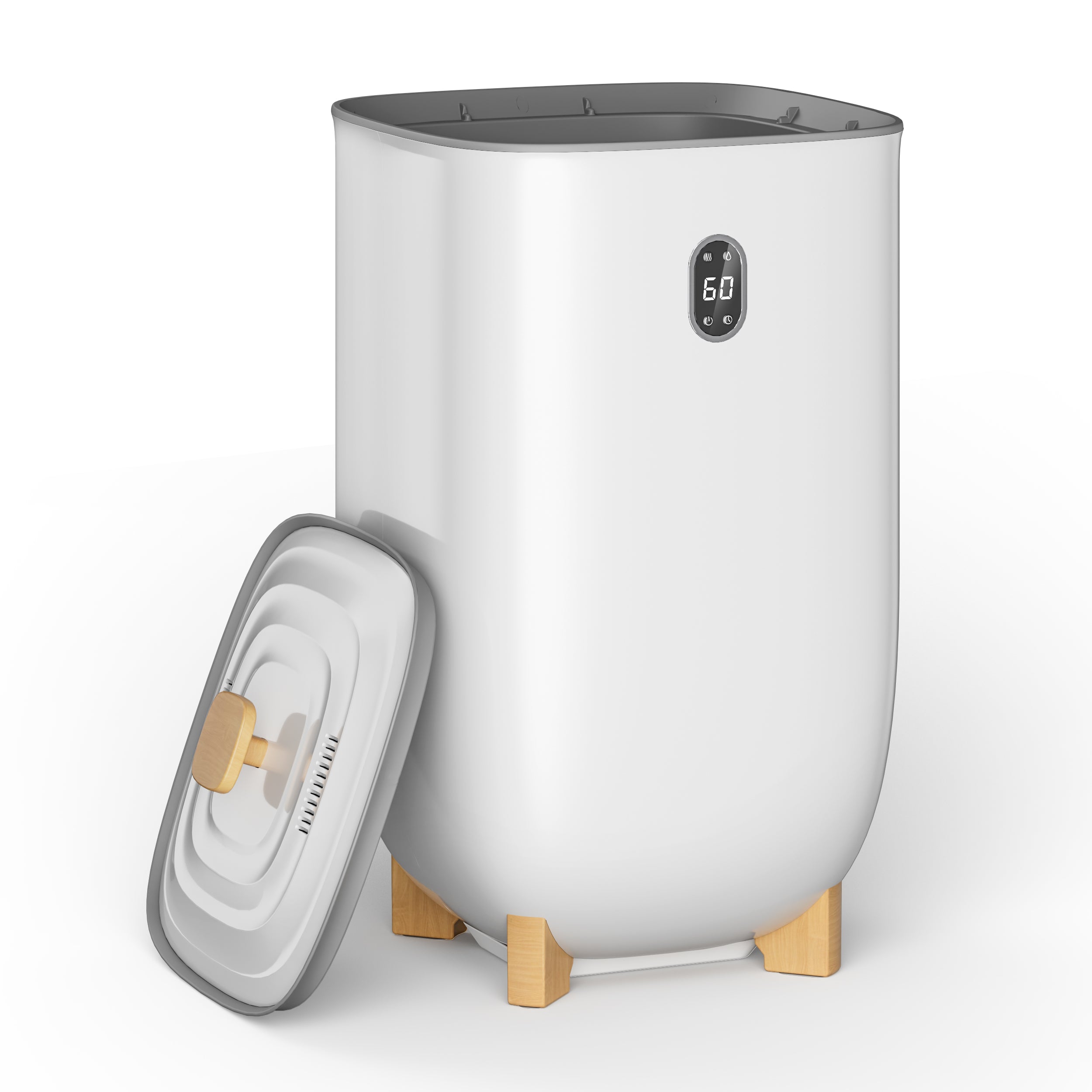 Patiosunny 35L Towel Warmer Bucket with Drying Modes, Heating Mode 20/30/60/90 Min, Customized Fragrance, LED Screen, Anti-scald Safety lock, White