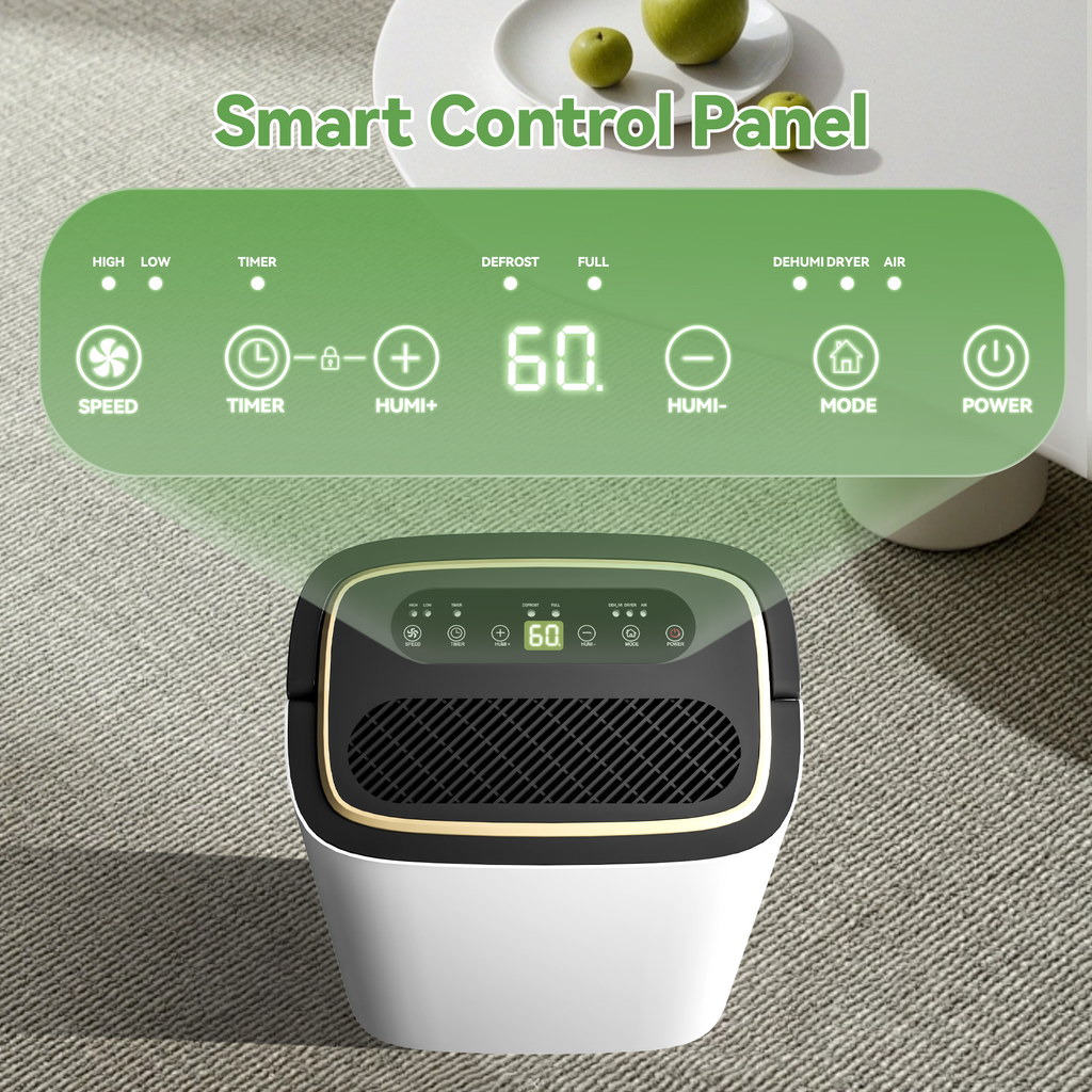 Patiosunny 9-Pint (DOE) Multi-Function Dehumidifier, 3000 Sq. Ft Coverage Area with 3 Modes, 74 OZ Water Tank/24H-Timer/Drain Hose/Child lock, for Bedroom/Office/Laundry Room