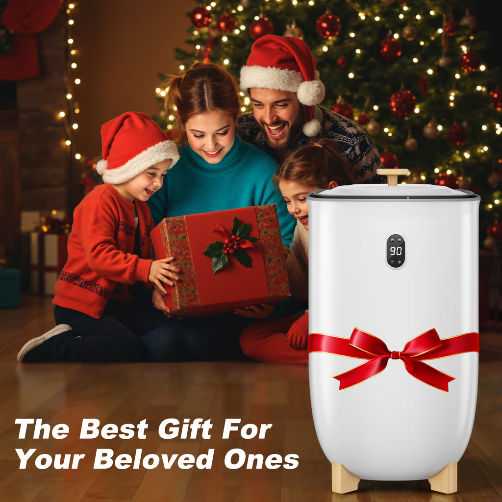 Patiosunny 40L Large Capacity Smart Towel Warmer & Dryer Cabinet, Heating Mode 20/30/60/90 Min, Customized Fragrance, LED Screen, Anti-scald Safety Lock, Ideal Gift for Families, Friends, Lover