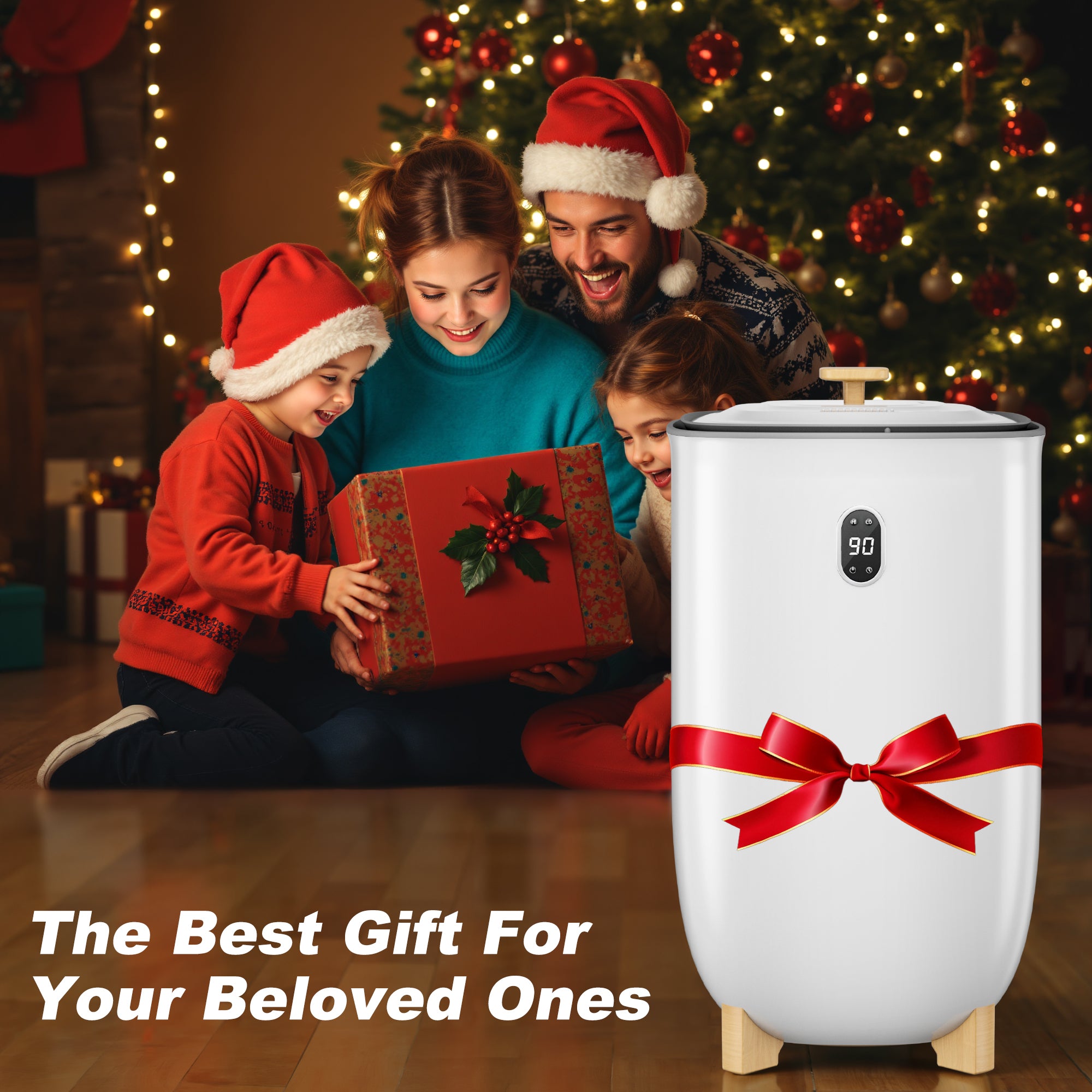 Patiosunny 40L Large Capacity Smart Towel Warmer & Dryer Cabinet, Heating Mode 20/30/60/90 Min, Customized Fragrance, LED Screen, Anti-scald Safety Lock, Ideal Gift for Families, Friends, Lover