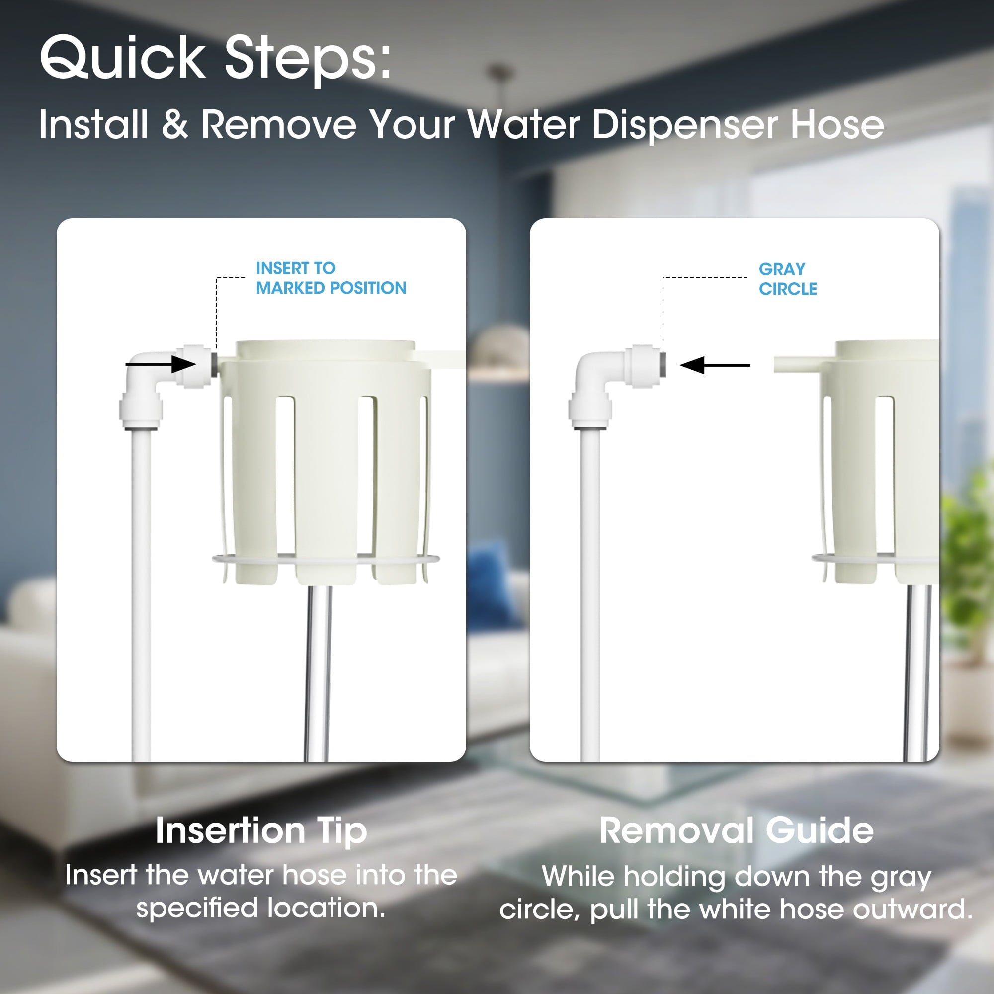 Patiosunny Bottom Loading 304 Stainless Steel Water Cooler Dispenser for 3-5 Gallon Bottles, Water Cooler with 3 Temperature Settings - Hot, Cold & Room Water, Ideal Design for Home & Office