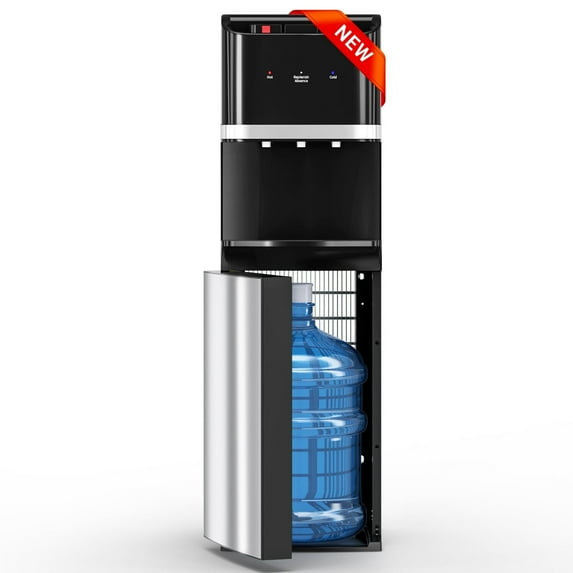 Patiosunny 304 Stainless Steel Bottom Loading Water Cooler Dispenser for 5 Gal, Ergonomic Height with 3-Temp & Child lock