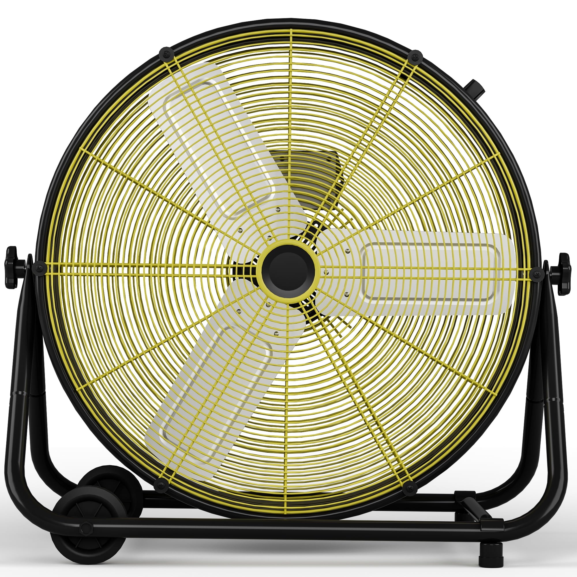 Patiosunny 30'' Industrial Drum Fan, 14000 CFM Heavy Duty Metal Floor Fan, 3-Speed for Warehouse, Workshop, Factory, Commercial, ETL-Black