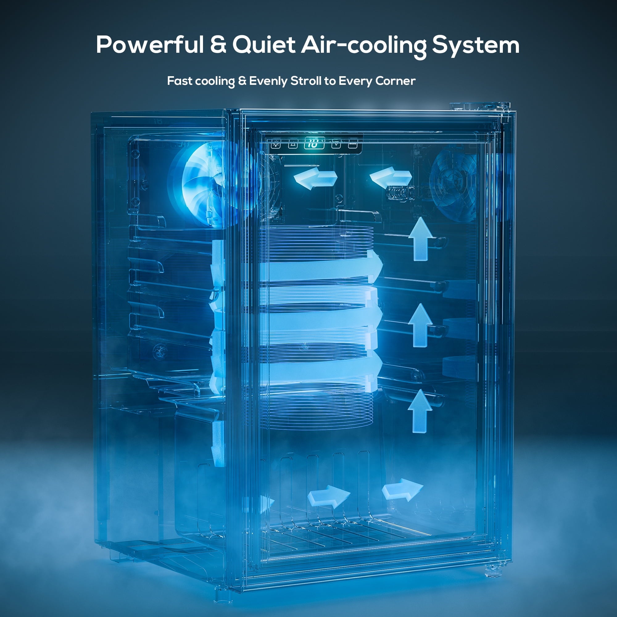 Patiosunny 100 Can Beverage Refrigerator Cooler 2.47 Cu.ft Mini Fridge with Glass Door & Adjustable Shelves, Perfect for Home, Office or Bar