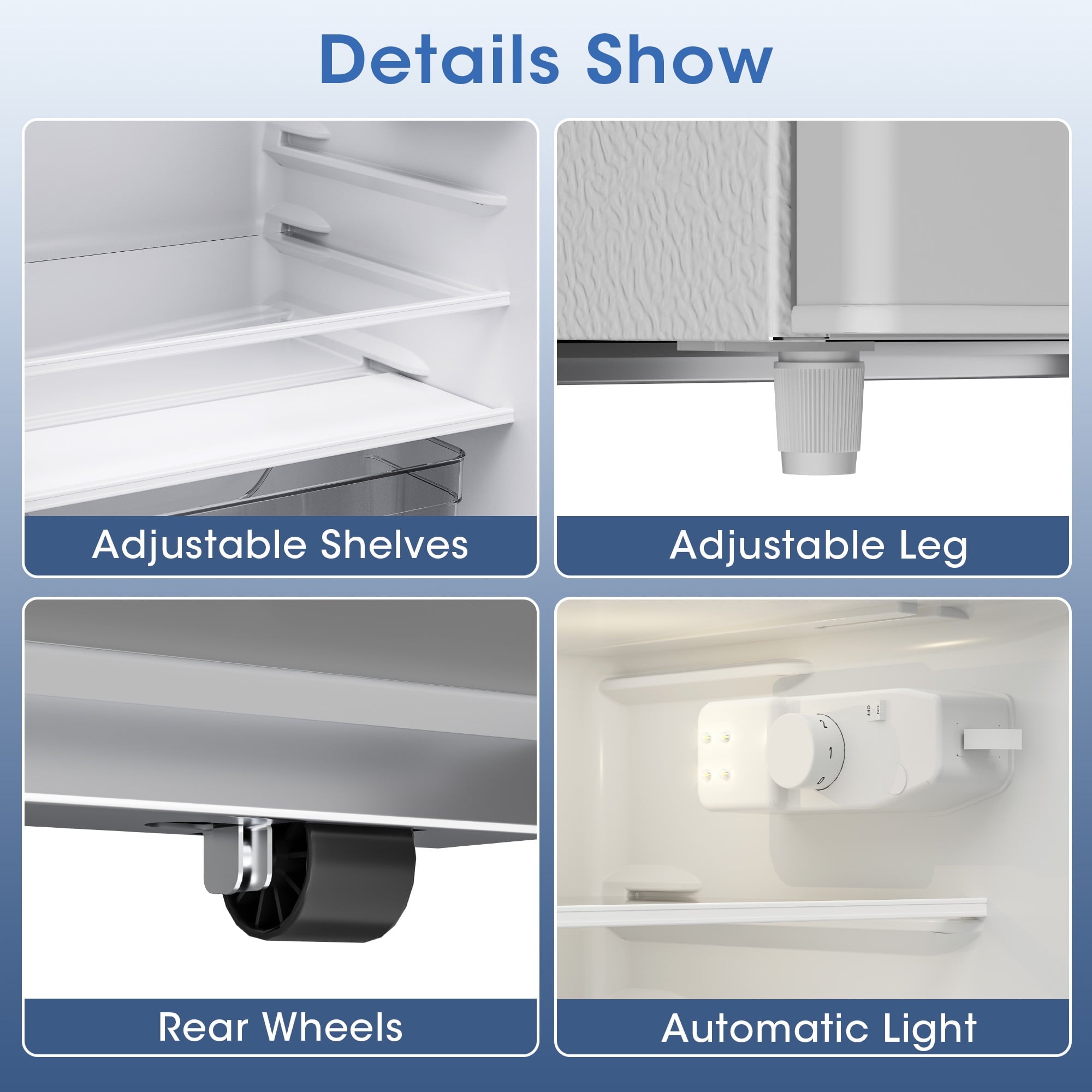 Patiosunny Adjustable Temperature Control Refrigerator, 40.79 lb